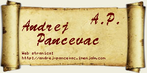 Andrej Pančevac vizit kartica